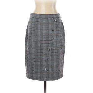 SOHO Apparel Ltd Black Plaid Print Stretchy Skirt